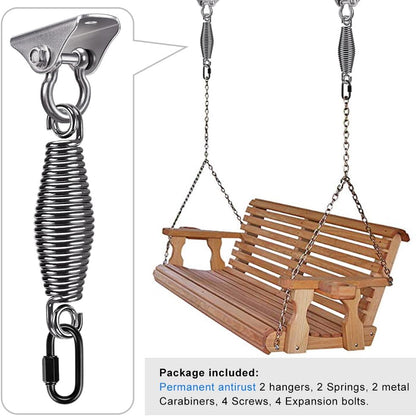 SELEWARE Anti-Squeaking Swing Hanger Stainless Steel Swing Set Hook Ceiling Mount Bracket for Hammock Chair Toddler Swing Yoga Swing Punching Bag 2 Packs