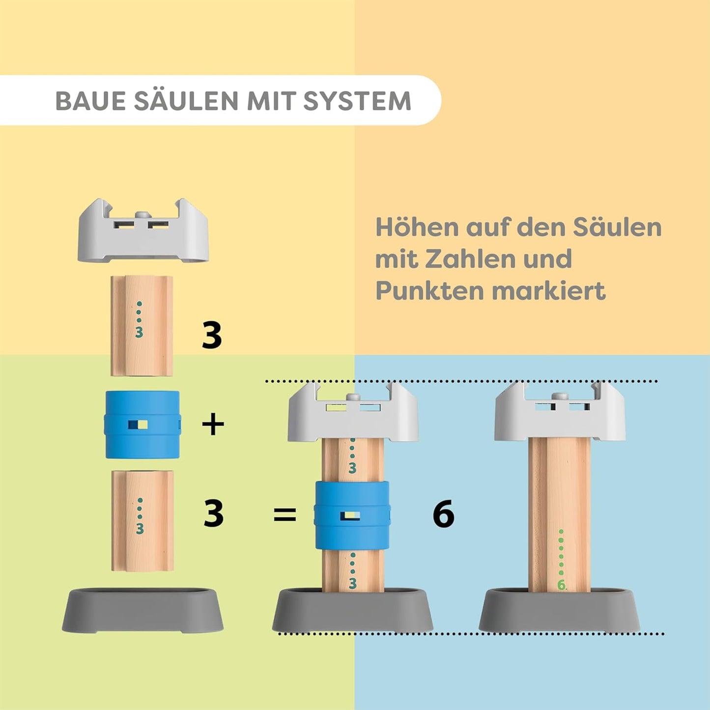 HABA Kullerbü Step-by-Step Marble Run - Clever Click System for Stable Fun - Marble Run from 12 Months - Can be Combined with All Kullerbü Tracks - 2012252001