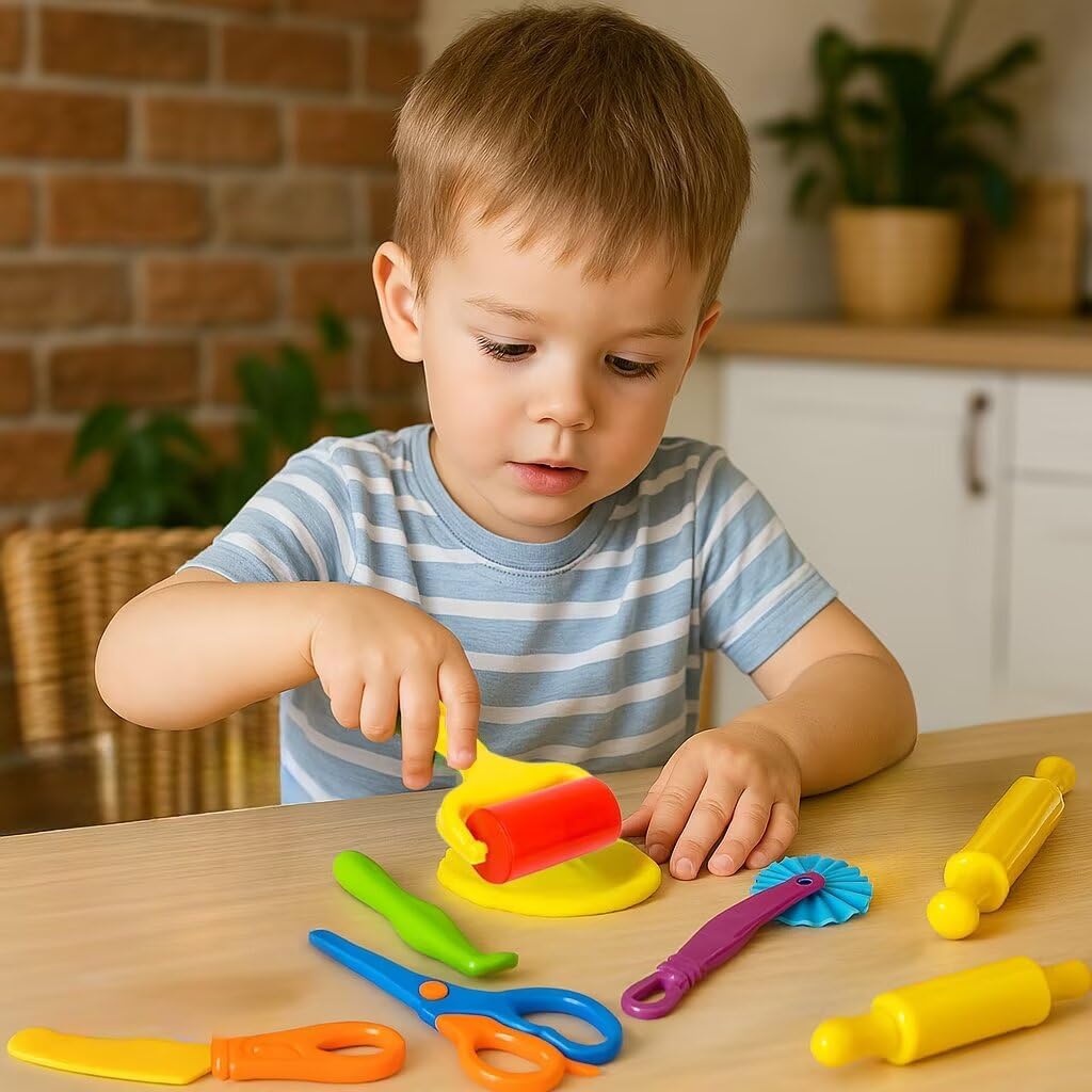 Unleash Creativity with 6 Unique Dino Molds Dough Toys Dough Accessories Set.Ideal as a Gift for Kids Aged 3-4-8 Years
