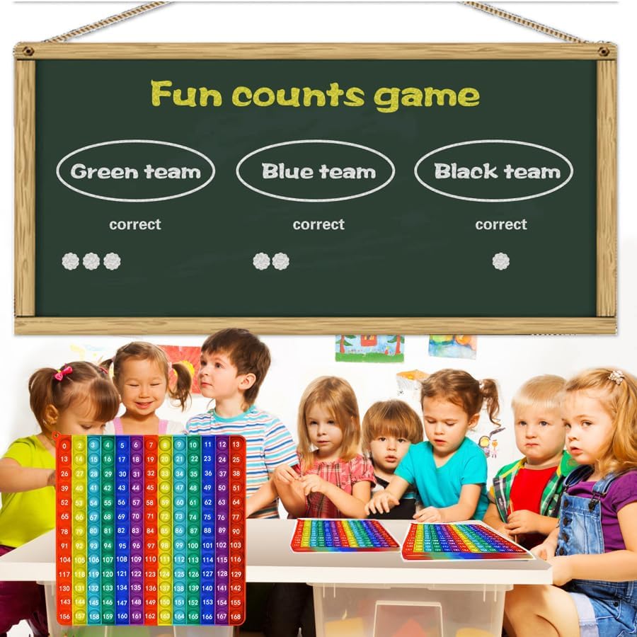 Multiplication Game Table 12 X 12 Math Flash Cards 3rd Grade Fingertip Fidget POP Toy Board Create a Variety of Multiplication additions for Teachers
