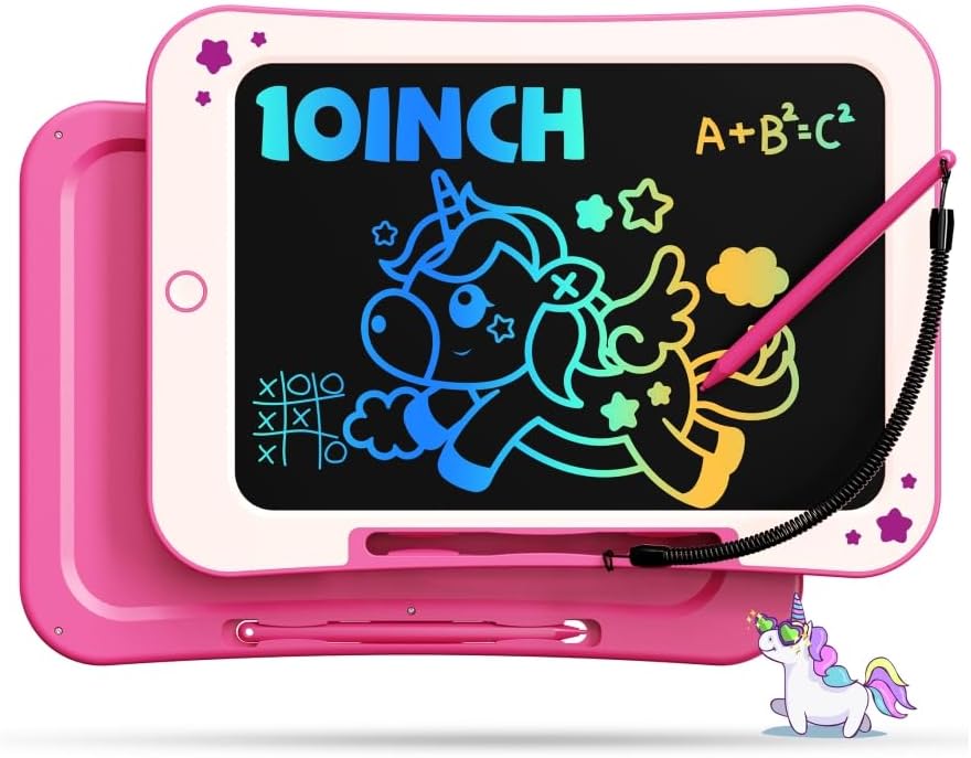 Birthday Gifts for Kids, 10inch LCD Writing Tablet Doodle Board, Mess Free Coloring Drawing Pad,Toddler Travel Toys, 3 4 5 6 7 8 Year Old Girl Birthday Gift, Christmas Easter Toys