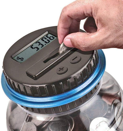 Digital Counting Money Jar, Digital Coin Counter with LCD Display Large Capacity Money Saving Box for Kids Adults as Gift on Christmas,Birthday (Blue)