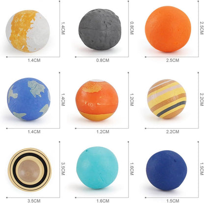 9 Piece Universe Planet Solar System Model Nine Planets Model Solar System Planet Figure Cake Topper Decoration Collection Figure for Astronomy Enthusiast