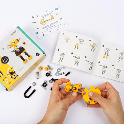 The Off Bits CareBit Build Your Own Robot Toy Construction Set, Educational Gift STEM Activities Learning Kit, Creative Build and Play Model Kit Steam Toys for 6 7 8 9 10+ Year Old Boys & Girls