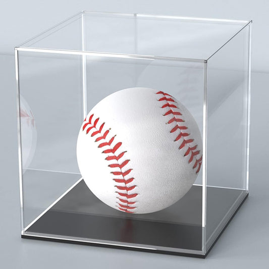 SVENJBB Large Display Case for Books and Medals, 16x10x5 Inch Acrylic Box for Stamp and Cards, Clear Acrylic Display Cases with Matte Black Base for Collection Protection and Storage - Colors A
