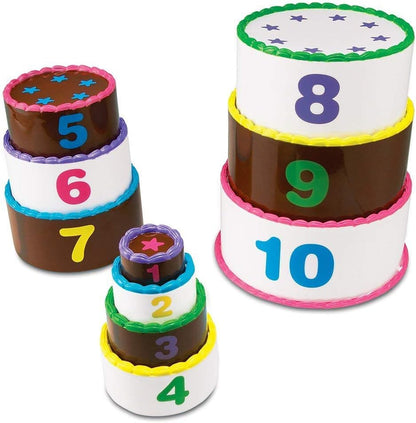 Learning Resources Stack and Count Layer Cake - 10 Pieces, Ages 18+ months Toddler Learning Toys, Early Stacking and Counting Skills for toddlers