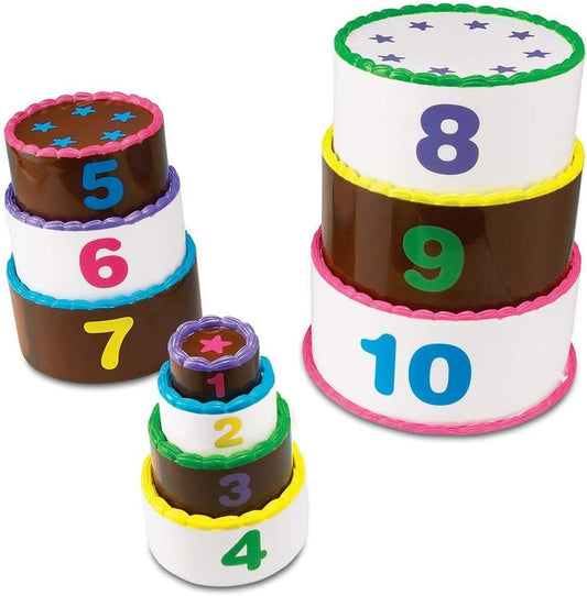 Learning Resources Stack and Count Layer Cake - 10 Pieces, Ages 18+ months Toddler Learning Toys, Early Stacking and Counting Skills for toddlers