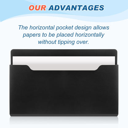 Fuutreo 6 Pcs Magnetic Wall File Organizer Magnetic Wall File Holder Refrigerator Magazine Holder for Mail Letters Paper(Aqua Green,Vertical-large)