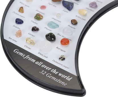 Pssopp Rock Stone Collection Kit, Minerals Educational Science Kit for Kids with Transparent Display Box, Great Rock Collectors and Geology Enthusiasts (Type 4)
