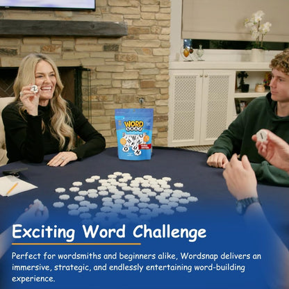 Word Strategy Game with Travel Bag, Word Puzzle for Adults, Family, and Kids, Fun Game for Ages 8+, 1-4 Players