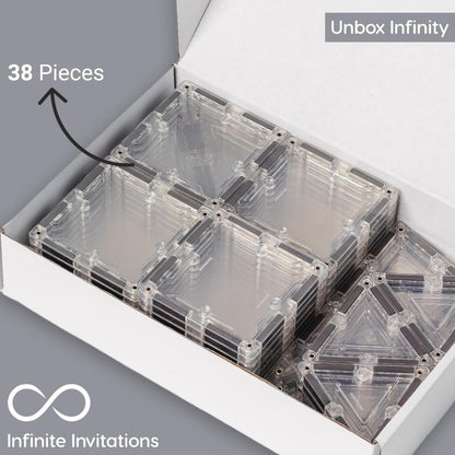 Magnetic Building Tiles, 38 Piece Transparent Clear Crystal Set for Boys Girls Kids, Educational Creative Learning Activity Building Block Toddler Toys, STEM, Children Ages 3 Years +