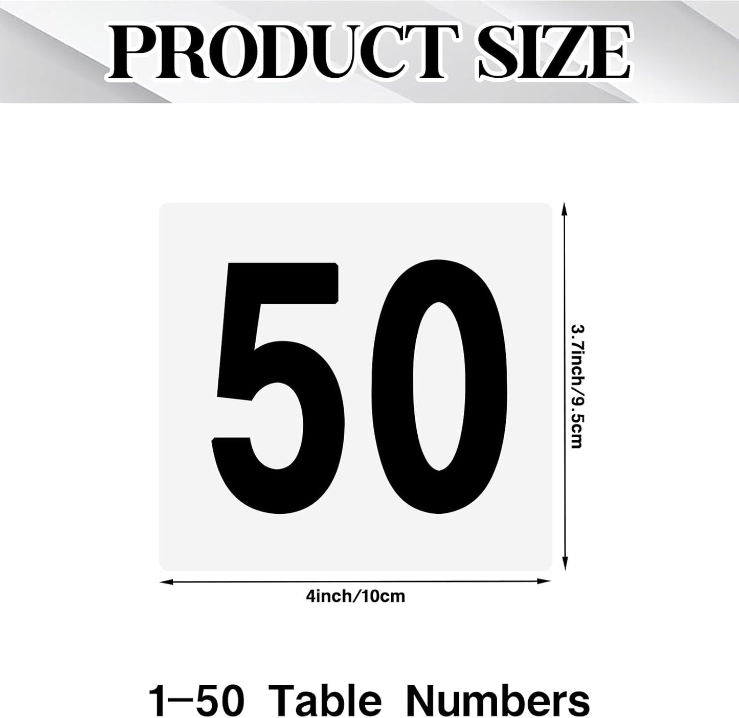 100 Pcs Table Numbers 1-100, Plastic Double Sided Table Number Cards, 4x3.7 Inch Number Signs for Wedding, Restaurant, Reception, Party, Anniversary, Event