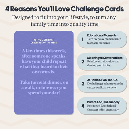 Building Resilience 52 Challenge Conversation Cards for Kids & Parents | SEL Emotional Intelligence | Social Emotional Learning Activities | Life Skills Classroom Must Haves | Teachers & Counselors