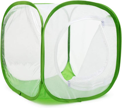 RESTCLOUD Professional Butterfly Habitat Insect Cage Caterpillar Enclosure Pop-up Polyester Bottom for Easier Clean