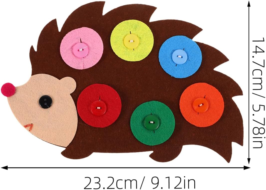 Totority Kids Button Art Toy DIY Felt Non Woven Craft Educational Sensory Board for Toddlers Enhancing Creativity Motor Skills Family Party Fun 9.13X5.78In