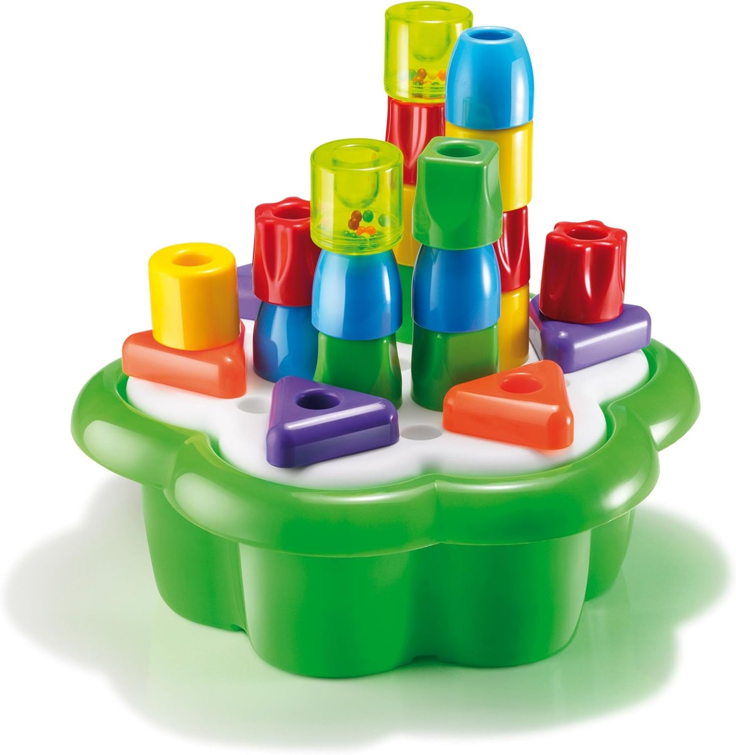 Geokid Daisy Maxi - 21 Piece Beginning Stacking & Sorting Pegboard for Ages 1 and Up (Made in Italy)