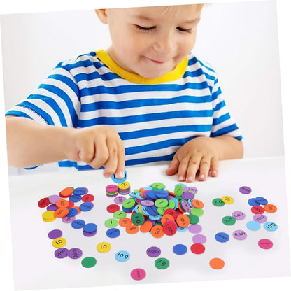 200pcs Eva Number Discs for Boys and Girls Educational Place Value Manipulatives Cognitive Development Teaching Supplies for Home and Classroom Learning Activities