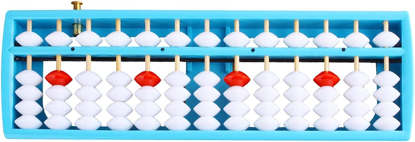 Larcele Bead Arithmetic Counting Abacus with Reset Button,13 Column SP-02 (Black 2)