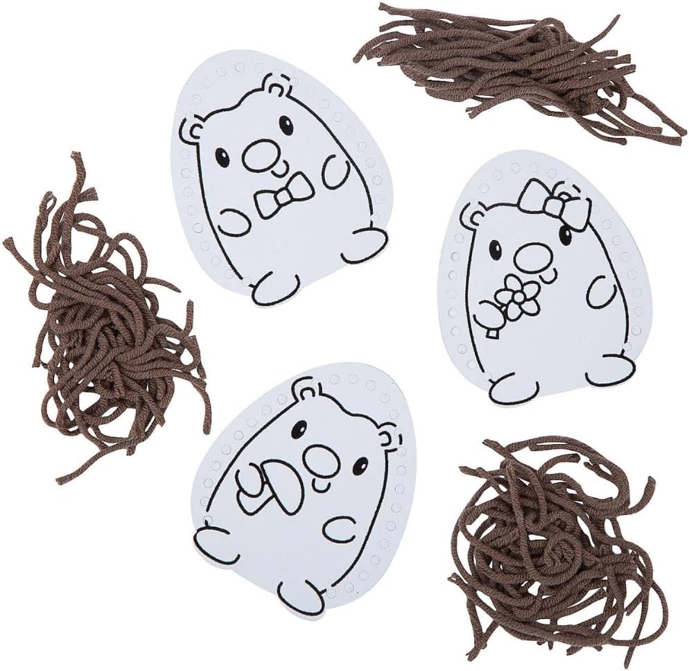 Fun Express Color Your Own Hedgehog Lacing Card Craft Kit - Makes 12.