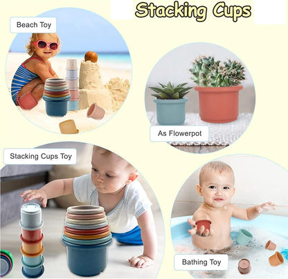 Baby Stacking Nesting Cups Toys for Baby 6 to 12 Months, Montessori Toys for Toddler Gifts 1 2 3 Year Old