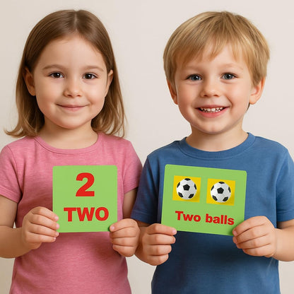 Number Flash Cards for Toddlers - Toddler Math Flash Cards - Learn Counting Flashcards Numbers 1–20 -Help Kids Count Games | Kids Toys Numbers Match for Preschoolers Kindergarten 2-6