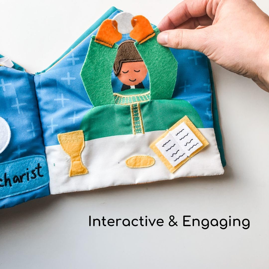 Rosary Quiet Book for Babies and Toddlers - Explore The Mysteries of The Rosary Through Play - Interactive Faith-Based Sensory Learning - Ideal for Family Prayer and Baptism Gifts