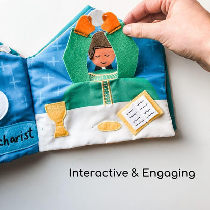 Rosary Quiet Book for Babies and Toddlers - Explore The Mysteries of The Rosary Through Play - Interactive Faith-Based Sensory Learning - Ideal for Family Prayer and Baptism Gifts