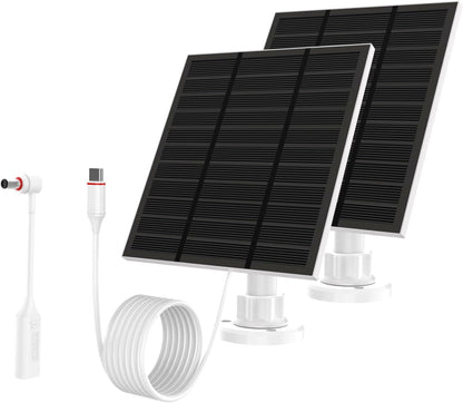 Solar Panels for Ring Camera Outdoor (New Generation) 5W 5V Solar Panel Charger with USB-C&Plug for Spotlight Cam Plus&Stick Up Cam Pro.Waterproof IP65 360°Adjustable 2M Cable (Black, 1)