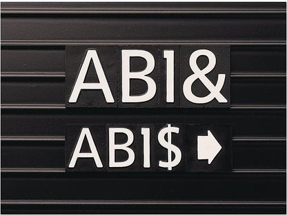 Quartet Characters for Magnetic Letter Boards, Helvetica Font, 1 Inch, 128 Characters per Set, White (M1)