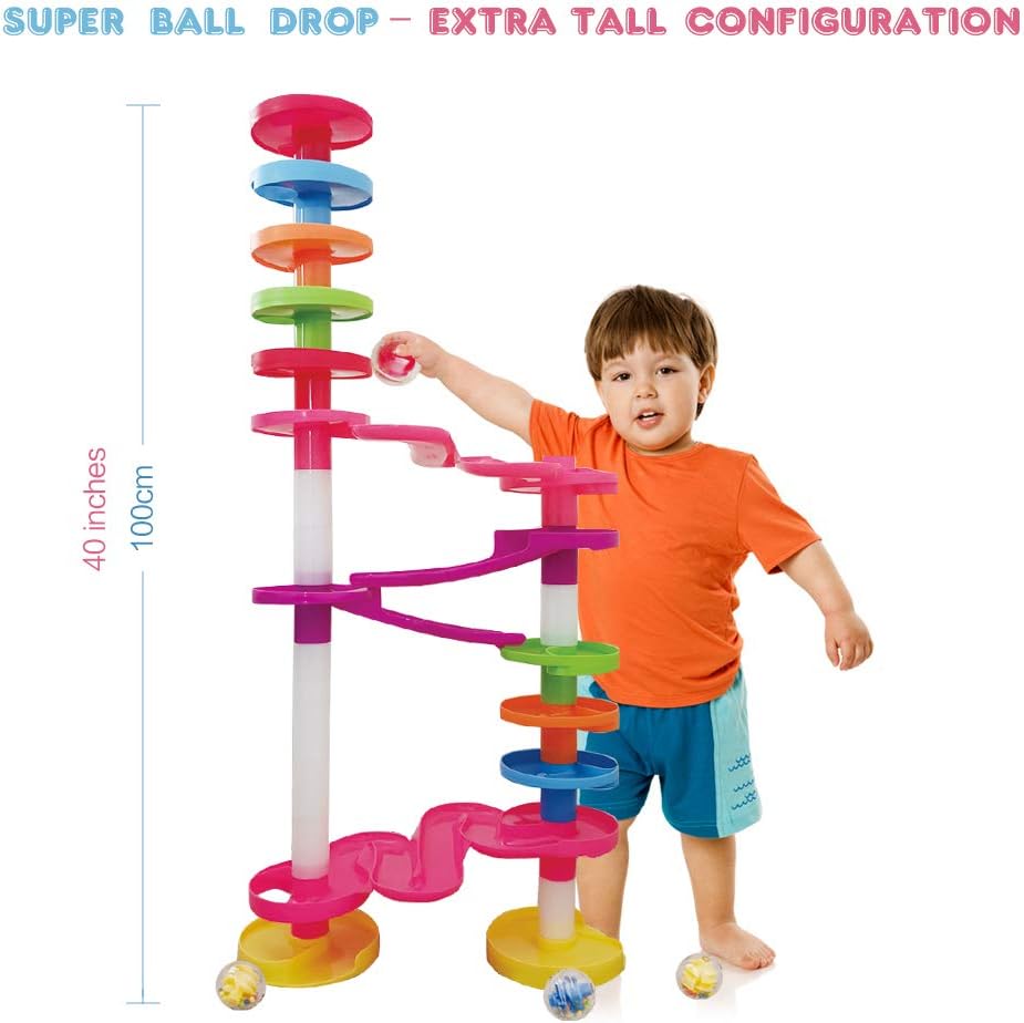 WEofferwhatYOUwant Ball Drop Spacers – 9-Piece Expansion Set for Marble Run Towers, Ramps & Tracks – STEM Building Toy Accessories for Toddlers, Kids, Preschool Learning & Montessori Play