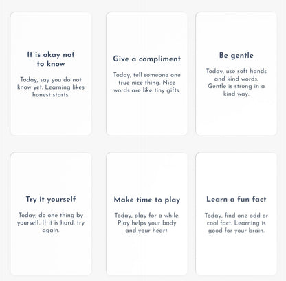 Intention Cards, Choose Your Edition | 80 Daily Prompts for Clarity & Focus (Kids edition)