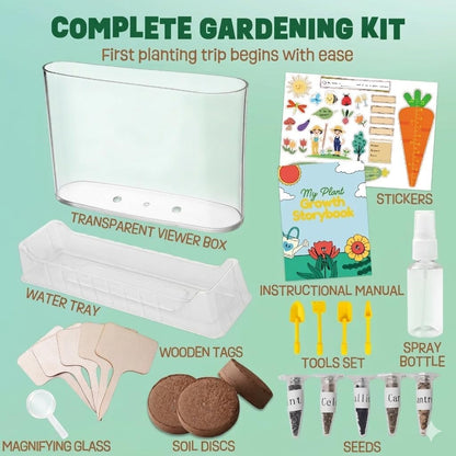 Root Viewer Kit for Kids Gardening Set with Fun Stickers & Storybook, Science STEM Toys & Craft Planting Kits for Ages 4-12 Birthday Gifts for Girls & Boys 4 5 6 7 8 Year Old