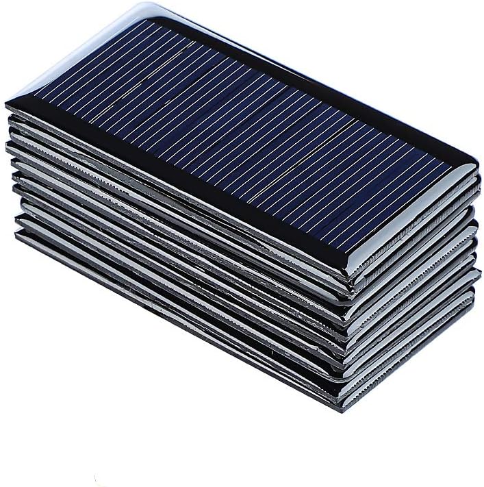 SUNYIMA 5V 60mA Epoxy Polycrystalline Solar Panel Cells for Battery Charger DIY System Kits 68mmx37mm / 2.67"x1.45"