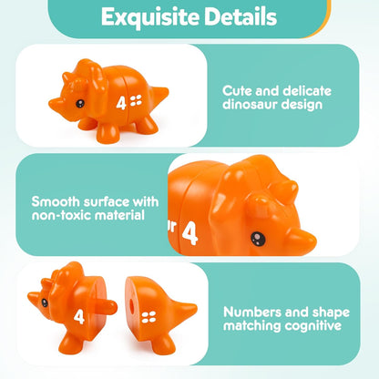 TSYAN Ice Cream Toy Set - Number & Shape Sorting Stacking Bucket for Toddlers - Educational Counting Color Recognition - Fine Motor Toys Math Learning Toys for Kids Ages 3+Year Old