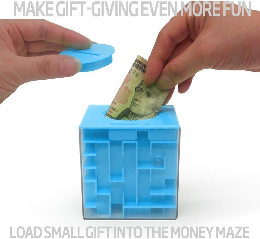 Trekbest Money Maze Puzzle Box - A Fun Unique Way to Give Gifts for Kids and Adults (Green)