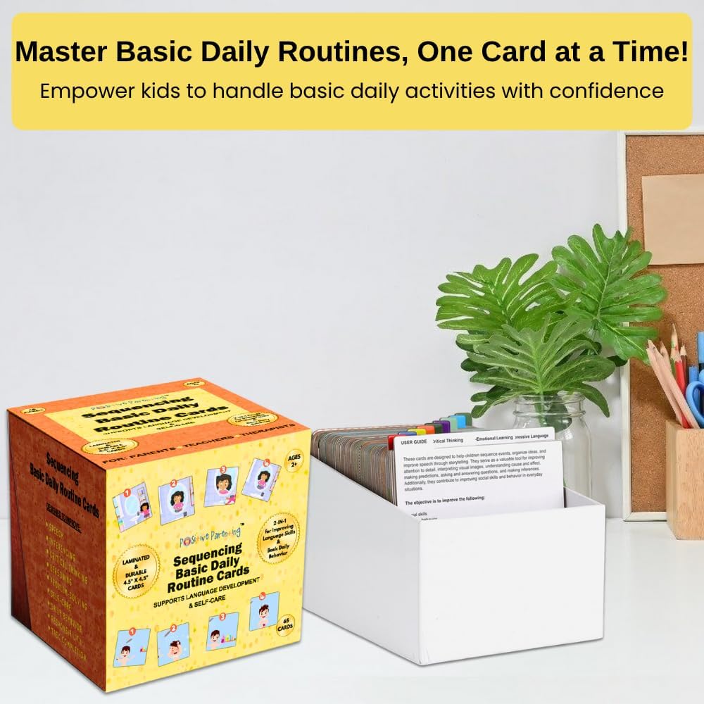 Sequencing Daily Routine Conversation Cards | Learning Material for Social Skills & Emotional Intelligence| Speech Therapy Resources | Articulation, ESL & Storytelling Cards | Sequencing Card Game