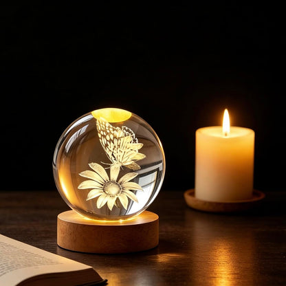 3D Solar System Crystal Ball, 2.4in Universe Gifts Decorative Quartz Glass Ball, Space Laser Engraved Model Astronomy Decor, Physics Display Sculpture Home Decor Crafts for Friends Mom Women Boys