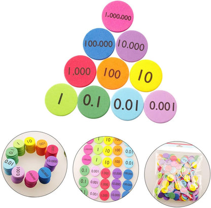 300Pcs Eva Foam Place Value Disks Non Slip Math Discs for Counting Learning Educational Manipulatives for Teachers
