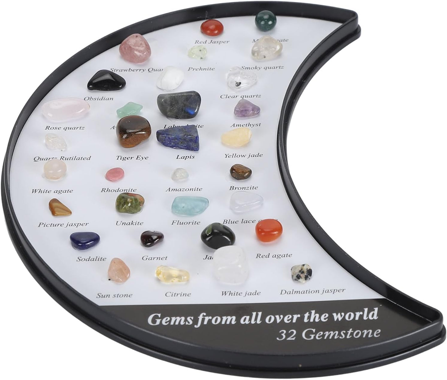 Pssopp Rock Stone Collection Kit, Minerals Educational Science Kit for Kids with Transparent Display Box, Great Rock Collectors and Geology Enthusiasts (Type 4)