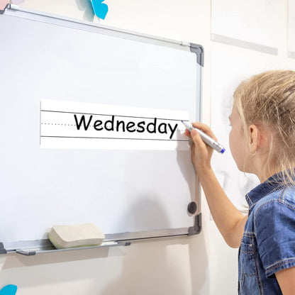 Chinco 5 Pcs Magnetic Sentence Strips for Teacher 24x3 Inch Magnetic Dry Erase Sentence Strips Lined Erasable Tape Reusable Classroom Learning Tool for Whiteboard Classroom Teacher Magnet Tools