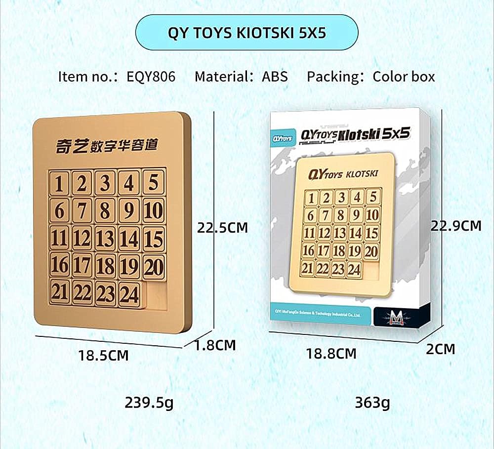 LiangCuber QY Toys 48 Klotski Puzzle Magnetic Sliding Number Puzzle ABS 7x7 Klotski Brain Teasers Toy Tangram Jigsaw Intelligence