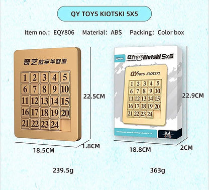 LiangCuber QY Toys 48 Klotski Puzzle Magnetic Sliding Number Puzzle ABS 7x7 Klotski Brain Teasers Toy Tangram Jigsaw Intelligence