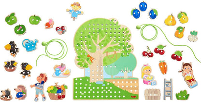 HABA Dress Me Lacing Cards Game - Montessori Fine Motor Skills Toy for Preschool Learning Activities and Kindergarten Toys with 36 Wooden Pieces