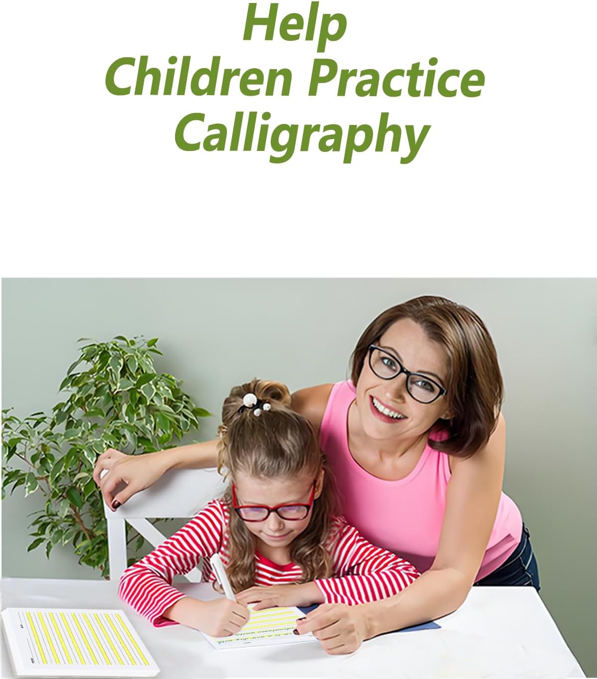 Write Beginner Paper Level 1, Writing Paper with Lines and Yellow Highlighted Practice Writing Papers for Kids Proper Letter Positioning, 100gsm Paper, 11 x 8.5'', 100 Sheets