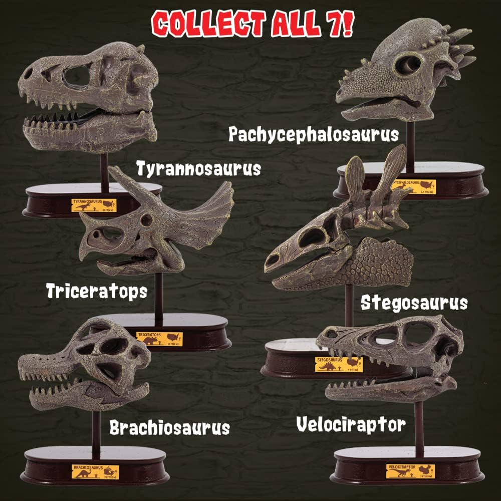 ArtCreativity Dinosaur Excavation Kit for Kids, Brachiosaurus Skull Excavating Set with Fossil Digging Tools and Stand, Fun Science Activity Toy, Educational Dinosaur Gift for Boys and Girls