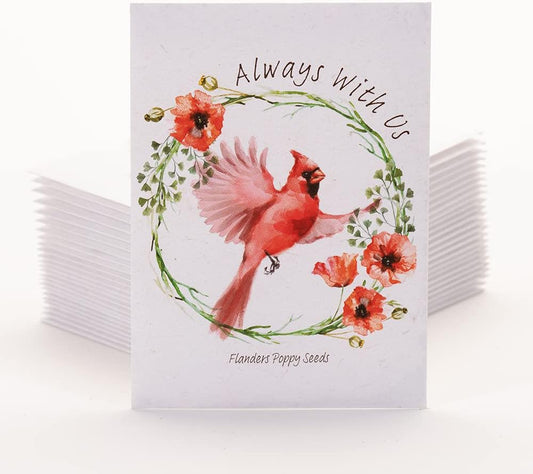 Grateful Memories Dove with Bird and Butterfly Mix Seed Favor Packets - Gardening Gifts - Wild Flower Seeds for Planting - Garden or Indoor Plant Flowers - Growing Plants in Memory