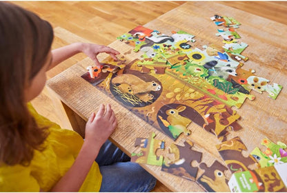 Crocodile Creek Above + Below 48-Piece Jigsaw Floor Puzzle - Fun Floor Puzzles for Kids Ages 4-8, Jumbo Unicorn