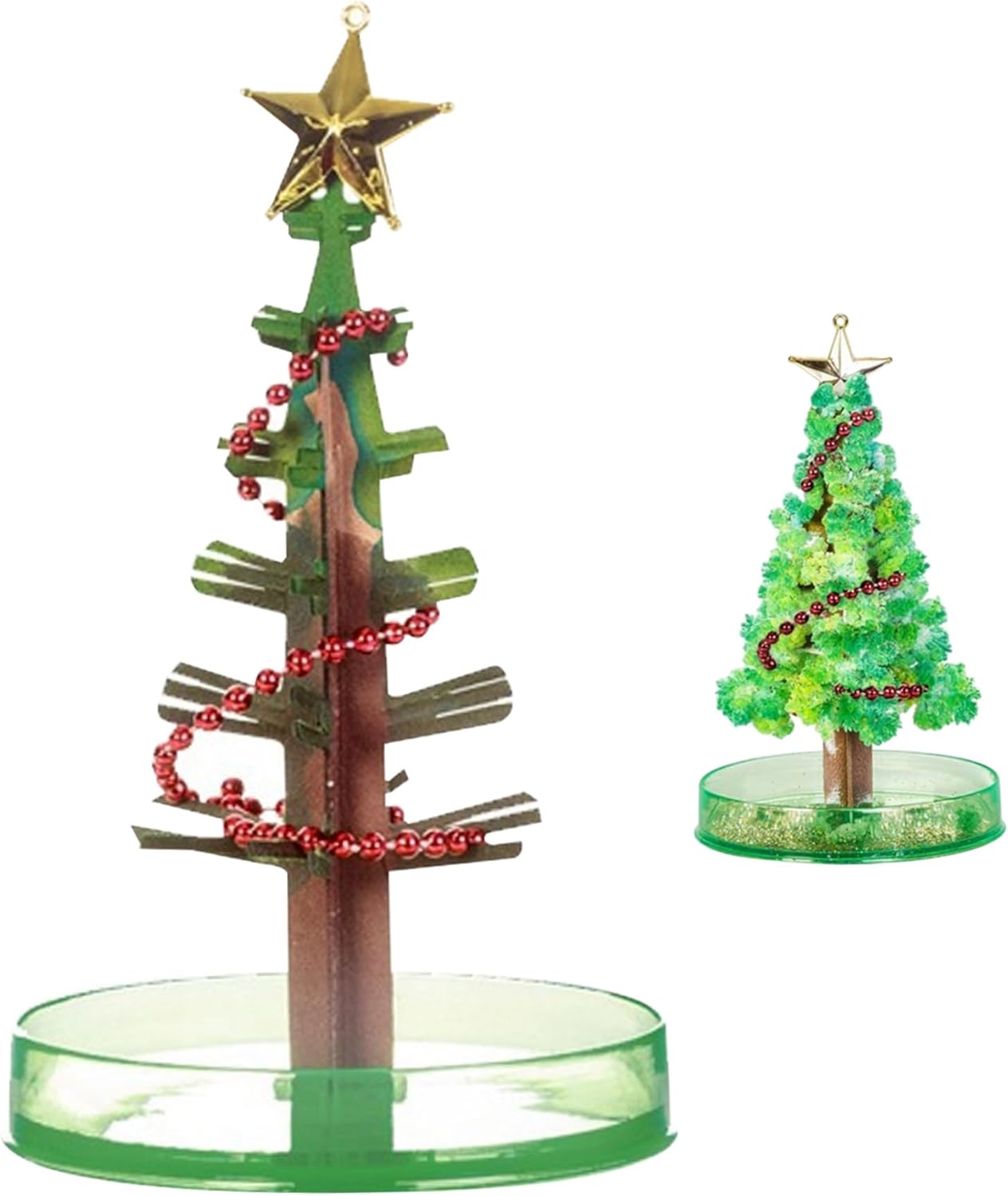Mini Crystal Growing Kit with Cherry Blossom Tree, Paper Tree Desk Decor for Kids(Style 2)