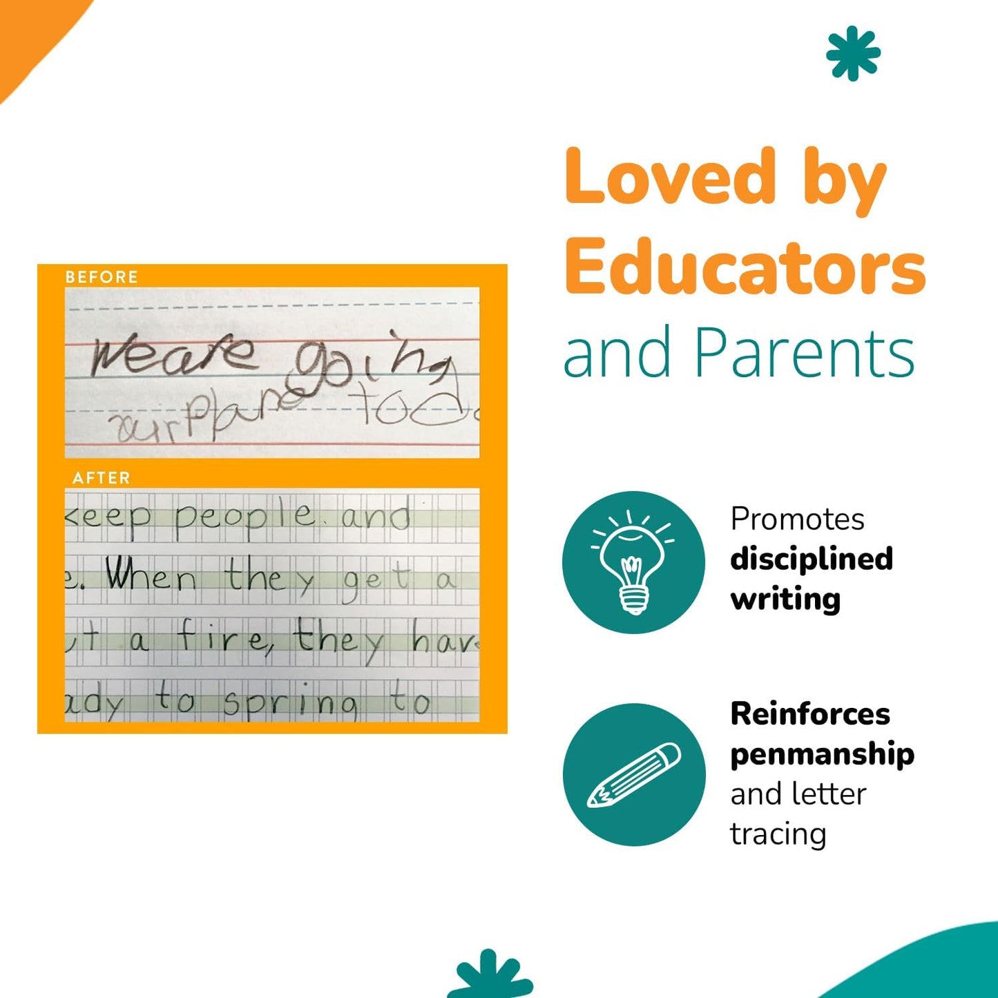 Channie’s Practice Handwriting & Printing Paper Workbook One Page A Day, 250 Pages Front & Back, 125 Sheets, Grades PreK – 1st, Size 8.5” x 11” Summer School, Summer Bridge