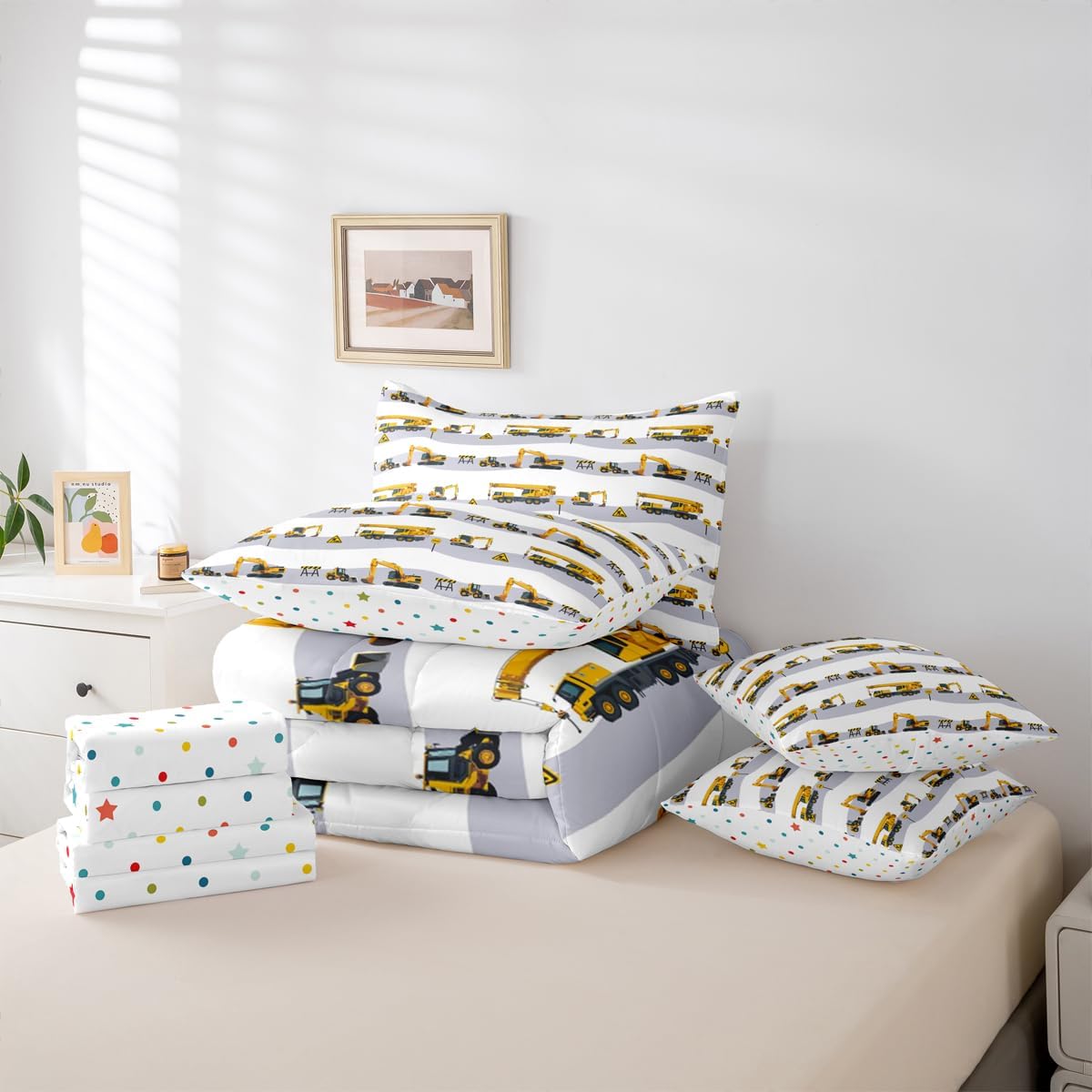 Erosebridal Chemistry Comforter Set with Sheets Full Size Periodic Table of Elements Bed in A Bag 7 Piece Science Chemistry Lovers Bedding Set for Kids Boys Children Bedroom Modern Black Bed Sets